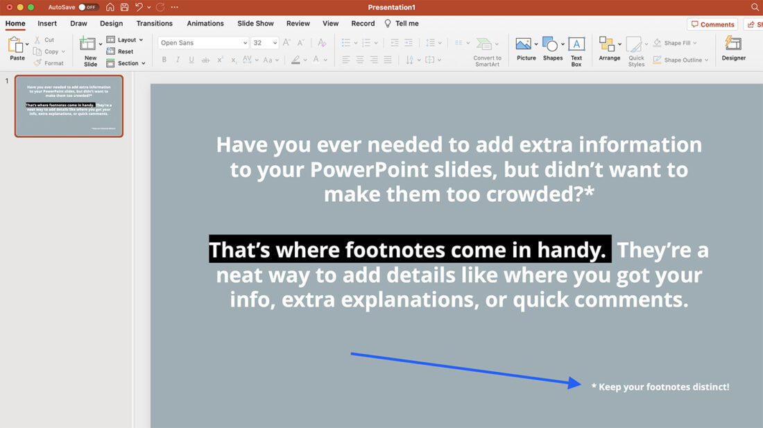 How to Add a Footnote in PowerPoint Yes  Designs