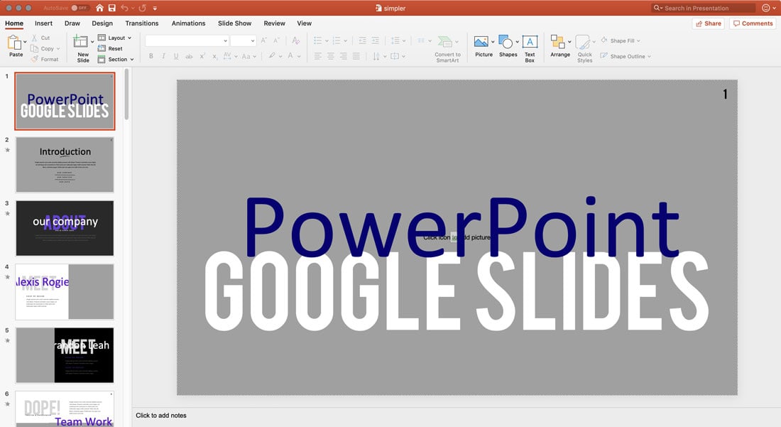 powerpoint to google slides