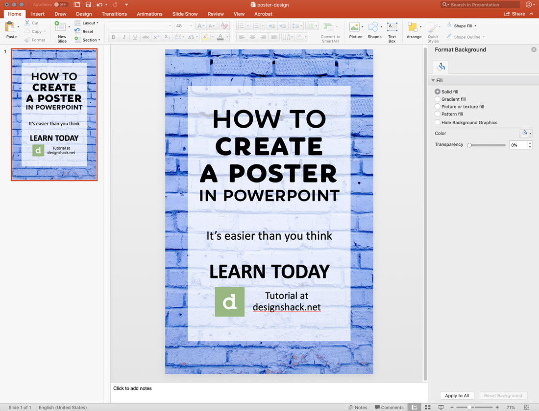 How To Make A Poster In Powerpoint 10 Simple Steps Design Shack