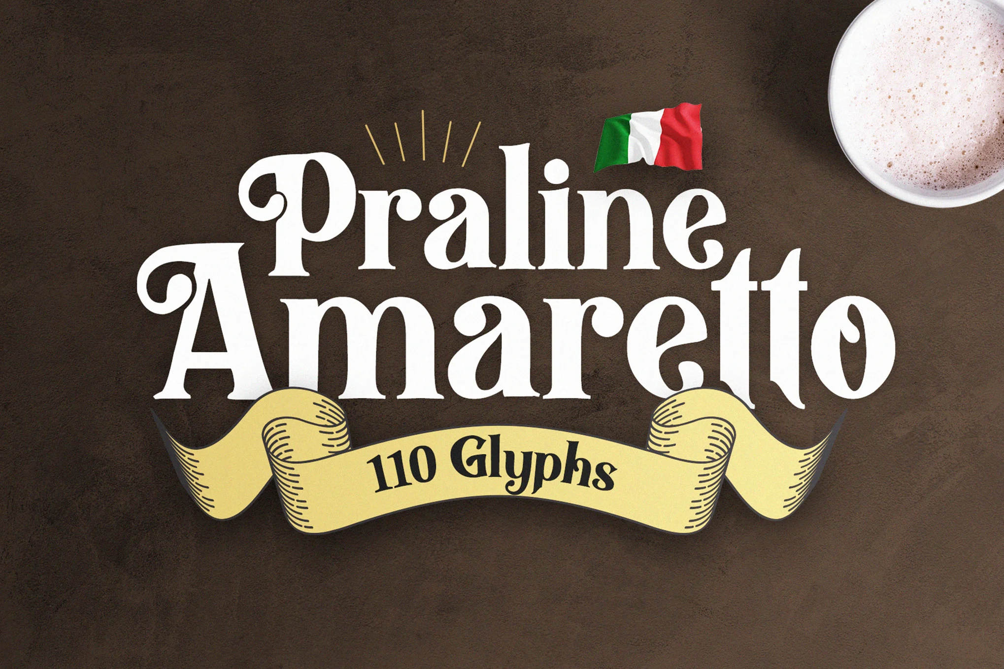 Praline Amaretto - Vintage Italian Font