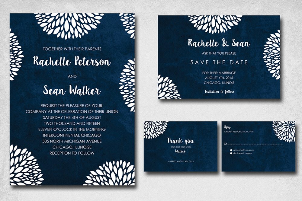 50 Wonderful Wedding Invitation & Card Design Samples | Design Shack