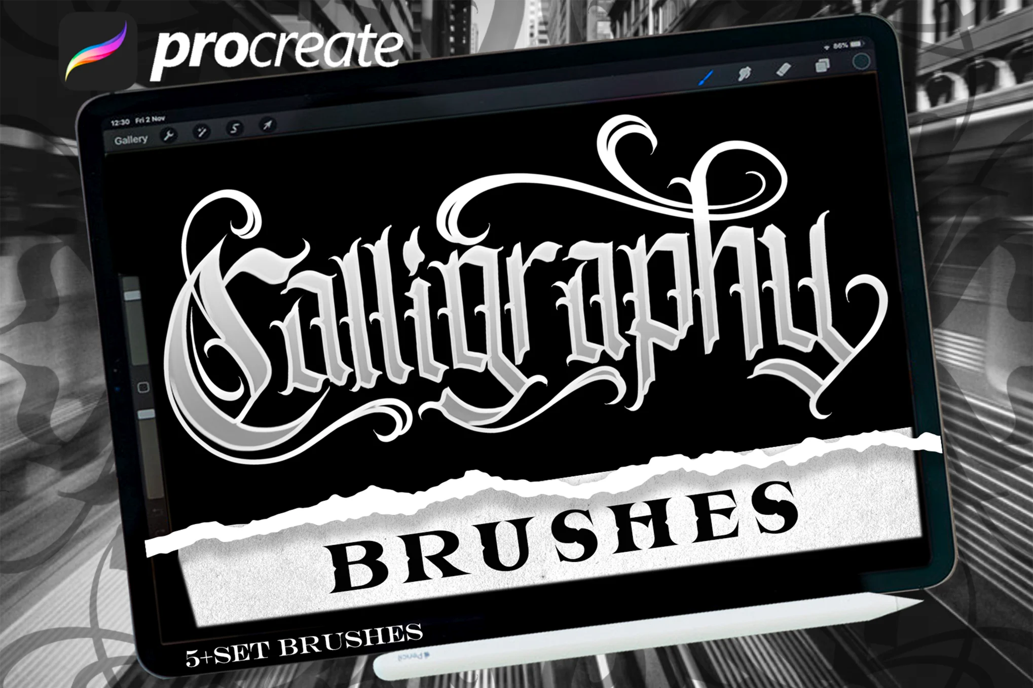 Procreate Blackletter Calligraphy Brush 2