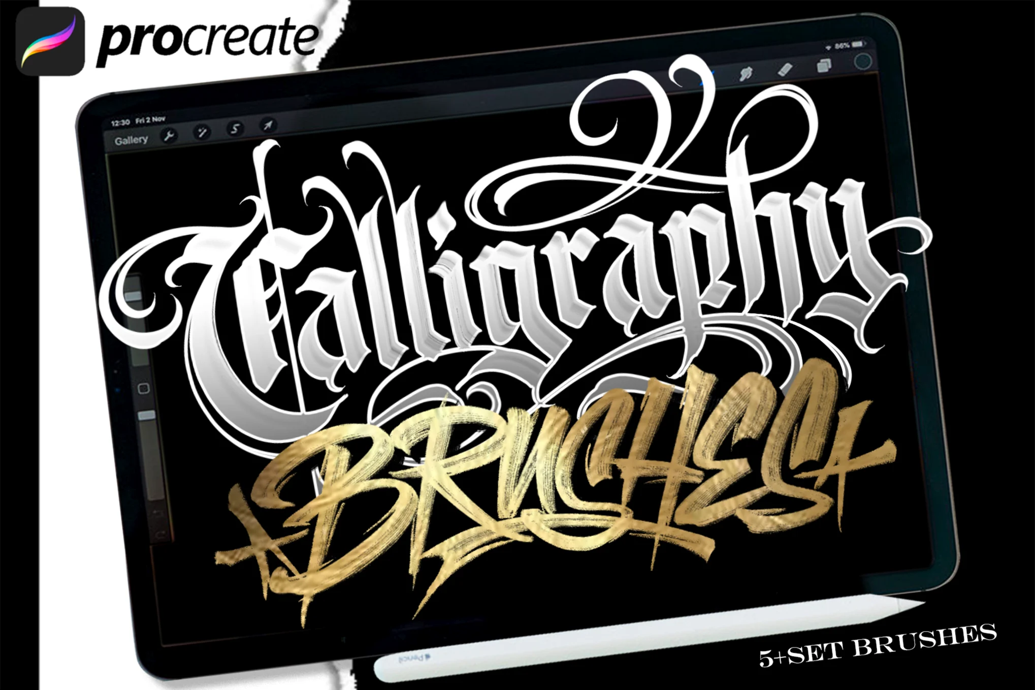 Procreate Blackletter Calligraphy Brush