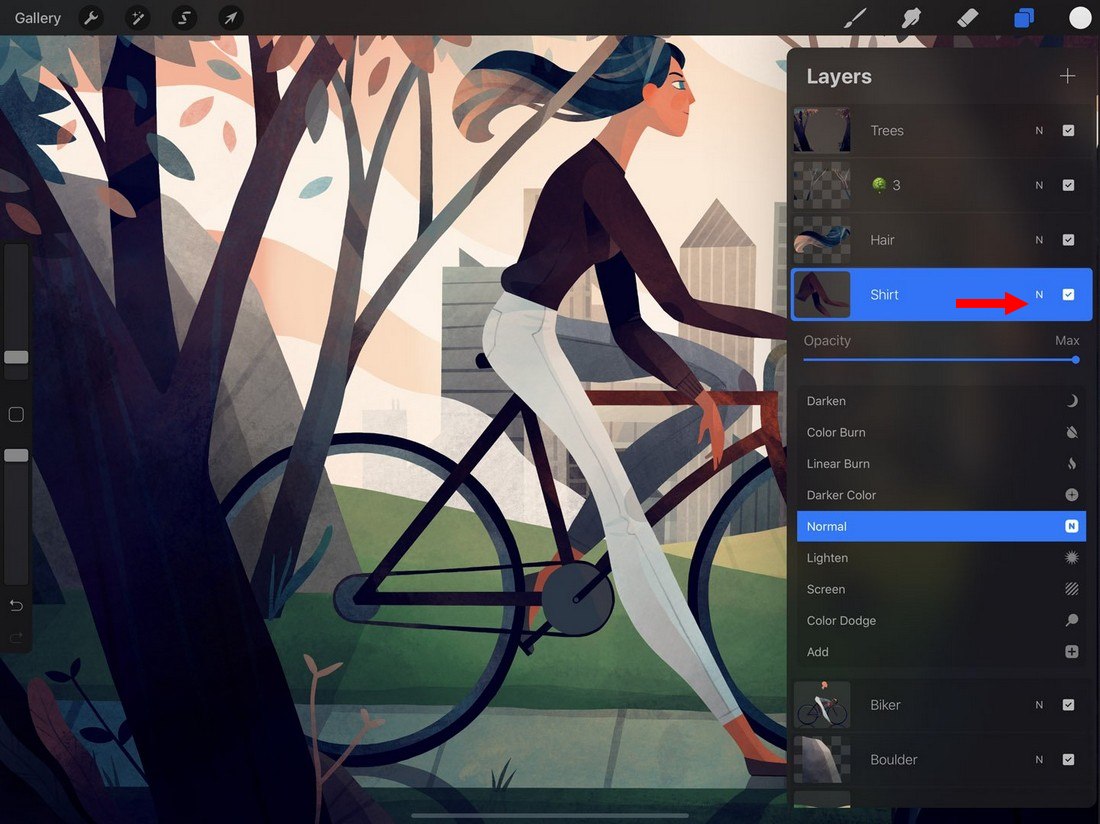 blending modes for glazing in artstudio pro ipad