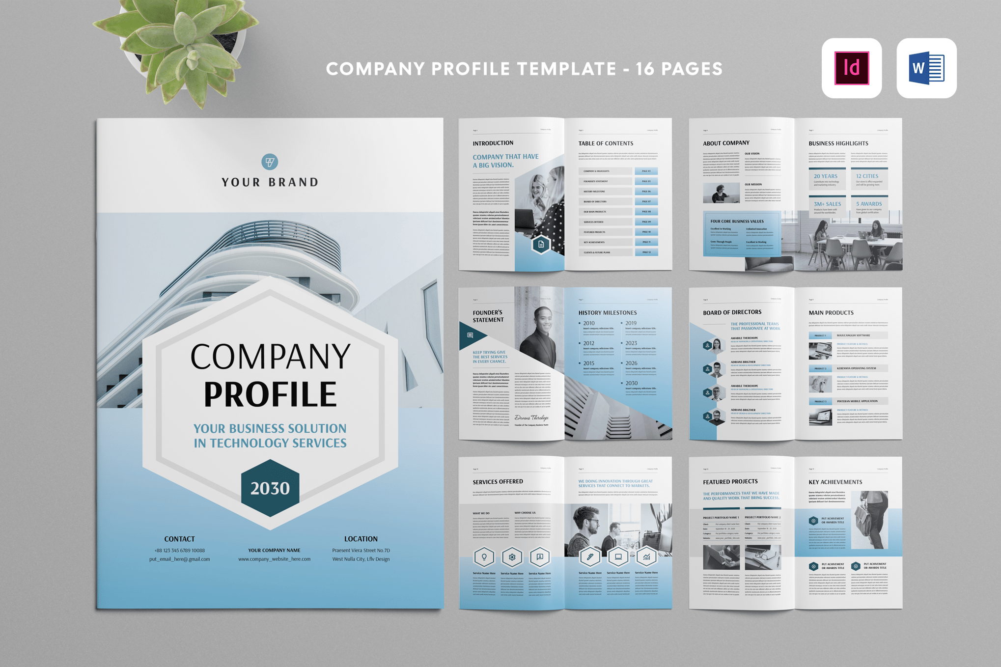 Professional Company Profile Template for Word