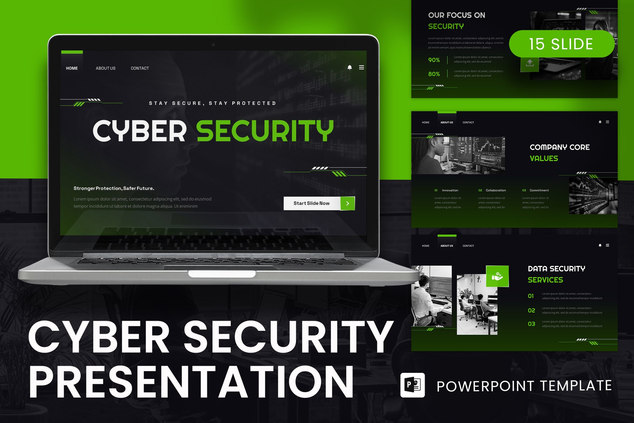 Professional Cyber Security Presentation Template