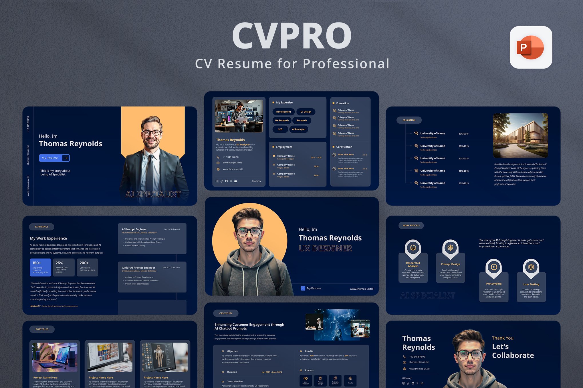 Professional Resume PowerPoint Template