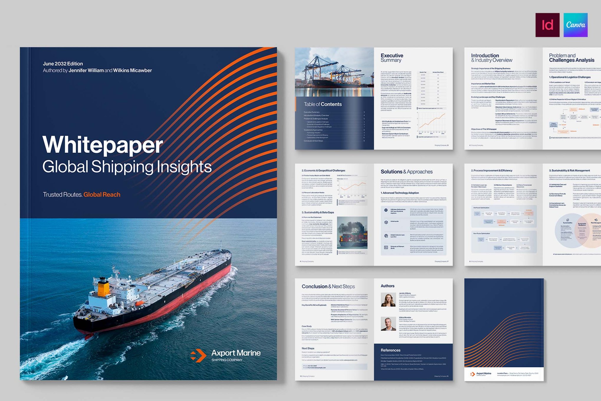 Professional White Paper Brochure Template