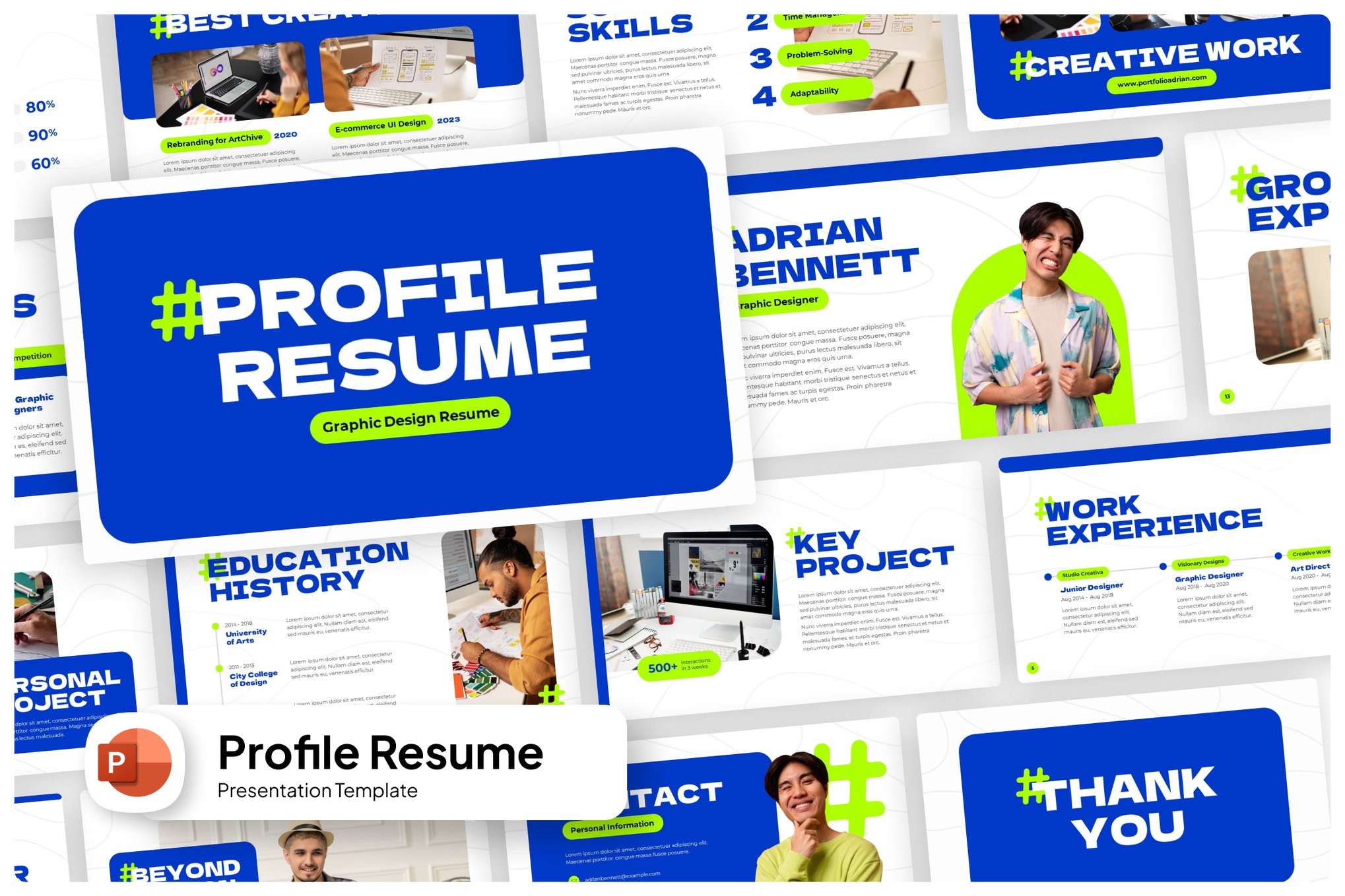 Profile Resume PowerPoint Template