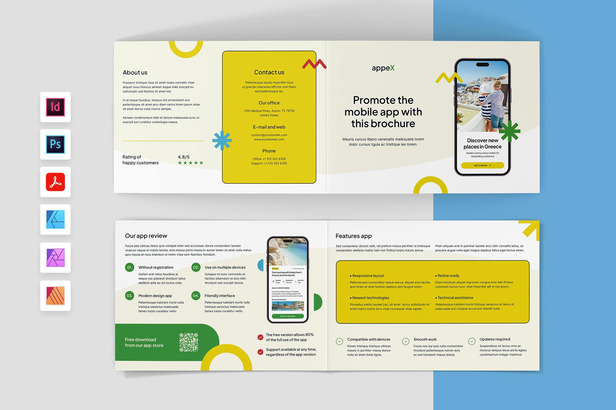 Promo App Brochure Affiniity Designer Template