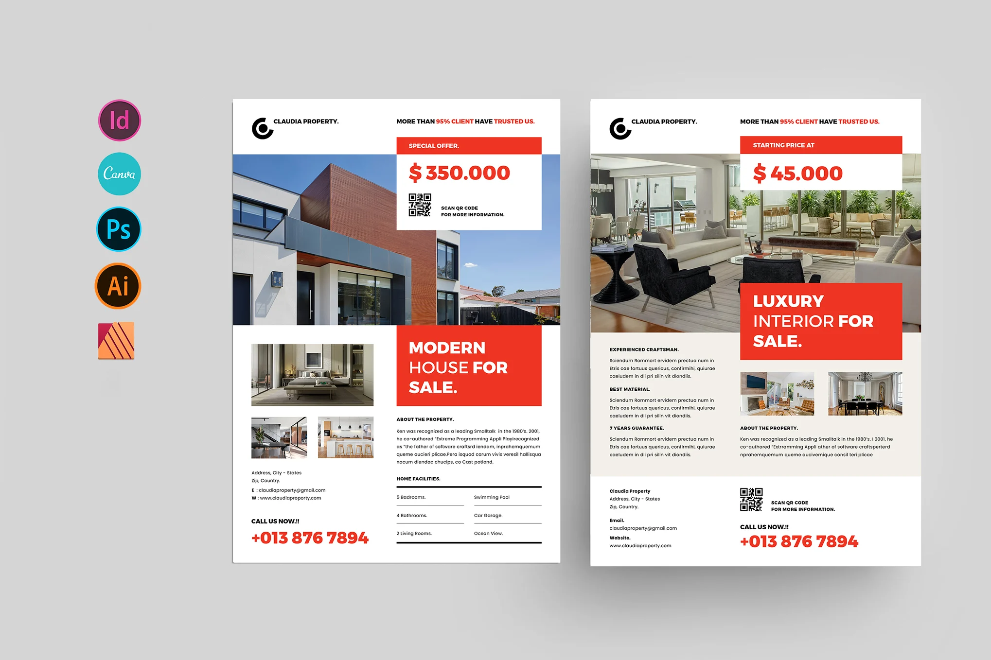 Property Flyer Template for Affinity Designer