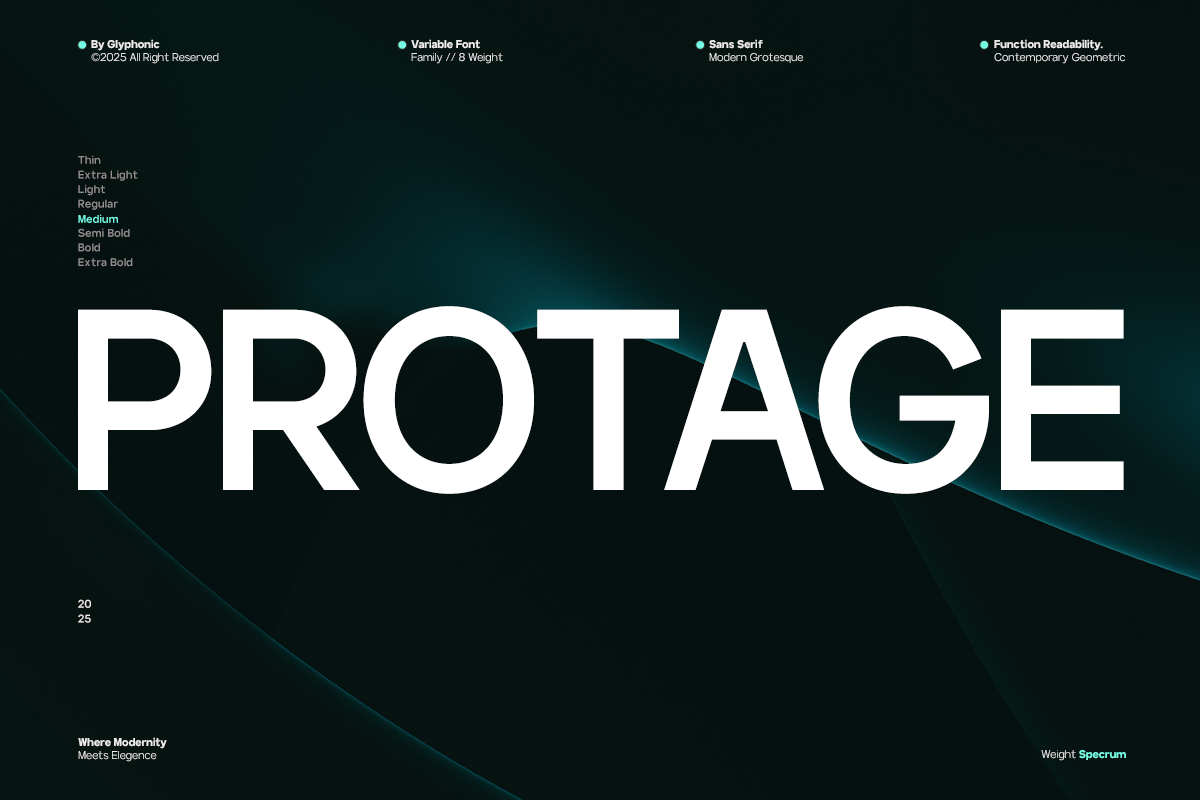 Protage - Bold Portfolio Font