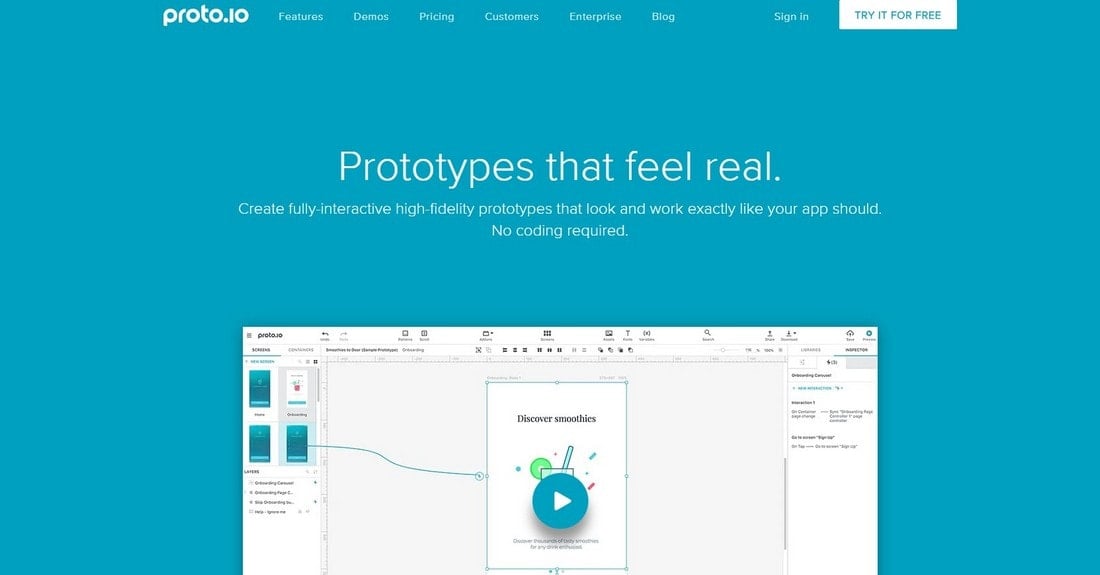 protoio 10 Best Prototyping Tools for Designers 2020 design tips  Software 