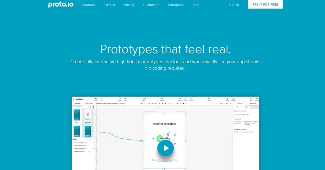 protoio 10 Best Prototyping Tools for Designers 2021 design tips 