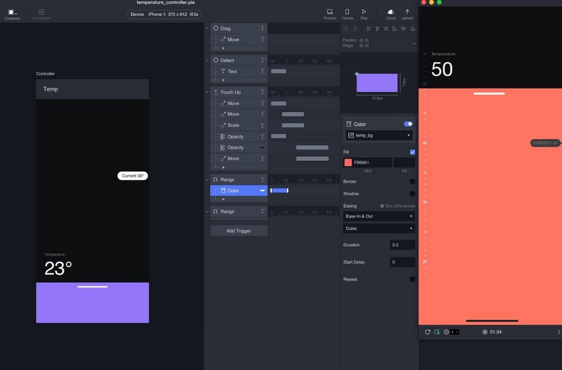 Protopie user testing tool