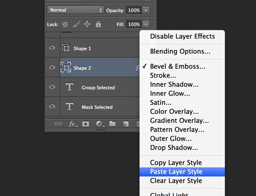 in the Layers panel where is the settings icon