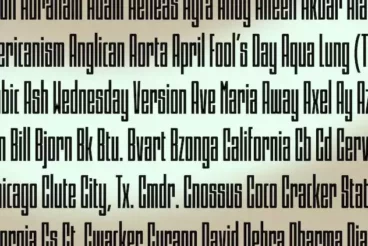 First alternate image for Psilograph Extra Condensed Font Family