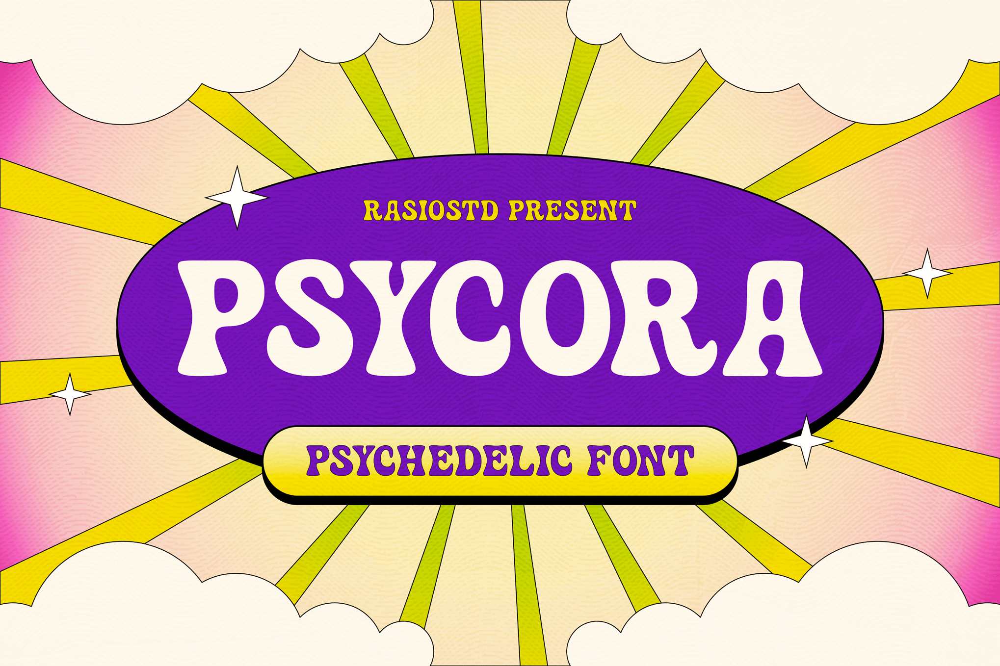 Psycora - Vibrant Psychedelic Font