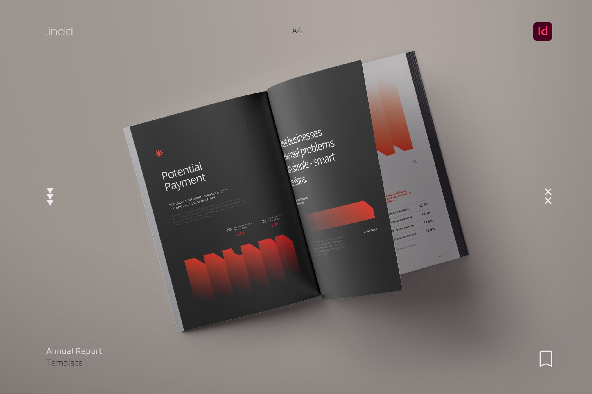 Pulse - Bold Annual Report InDesign Template