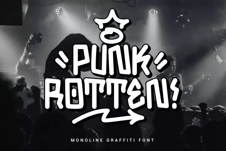 View Information about Punk Rotten Monoline Font