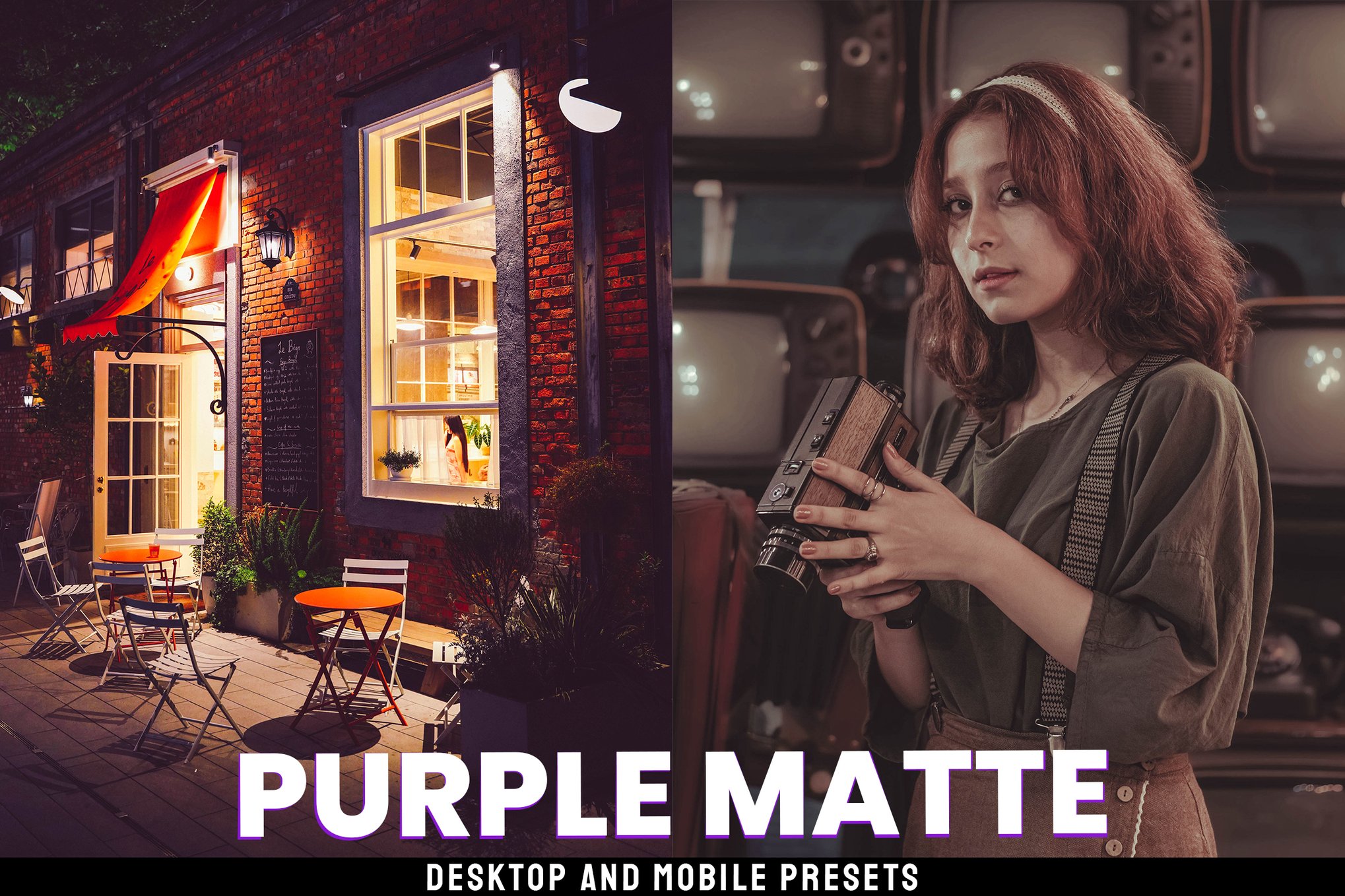 Purple Matte Lightroom Presets 