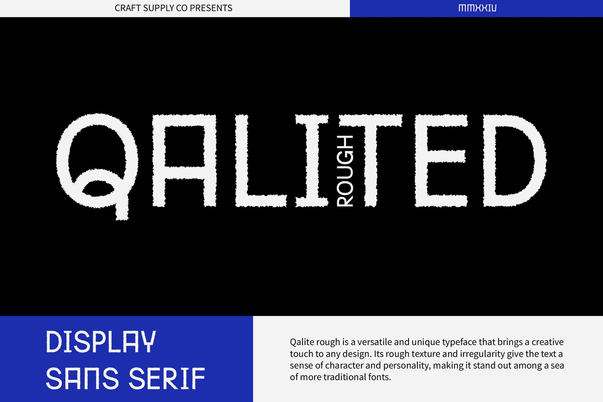 Qalited Rough - Modern Label Font