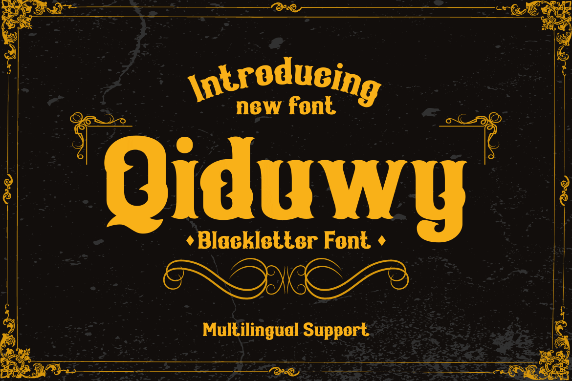 Qiduwy - Blackletter Oktoberfest Font