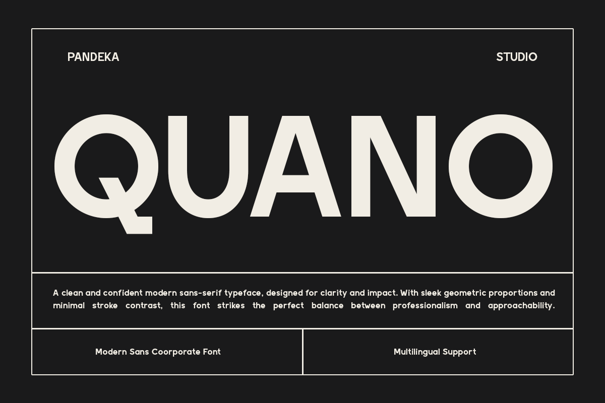 Quano - Professional Trustworthy Font