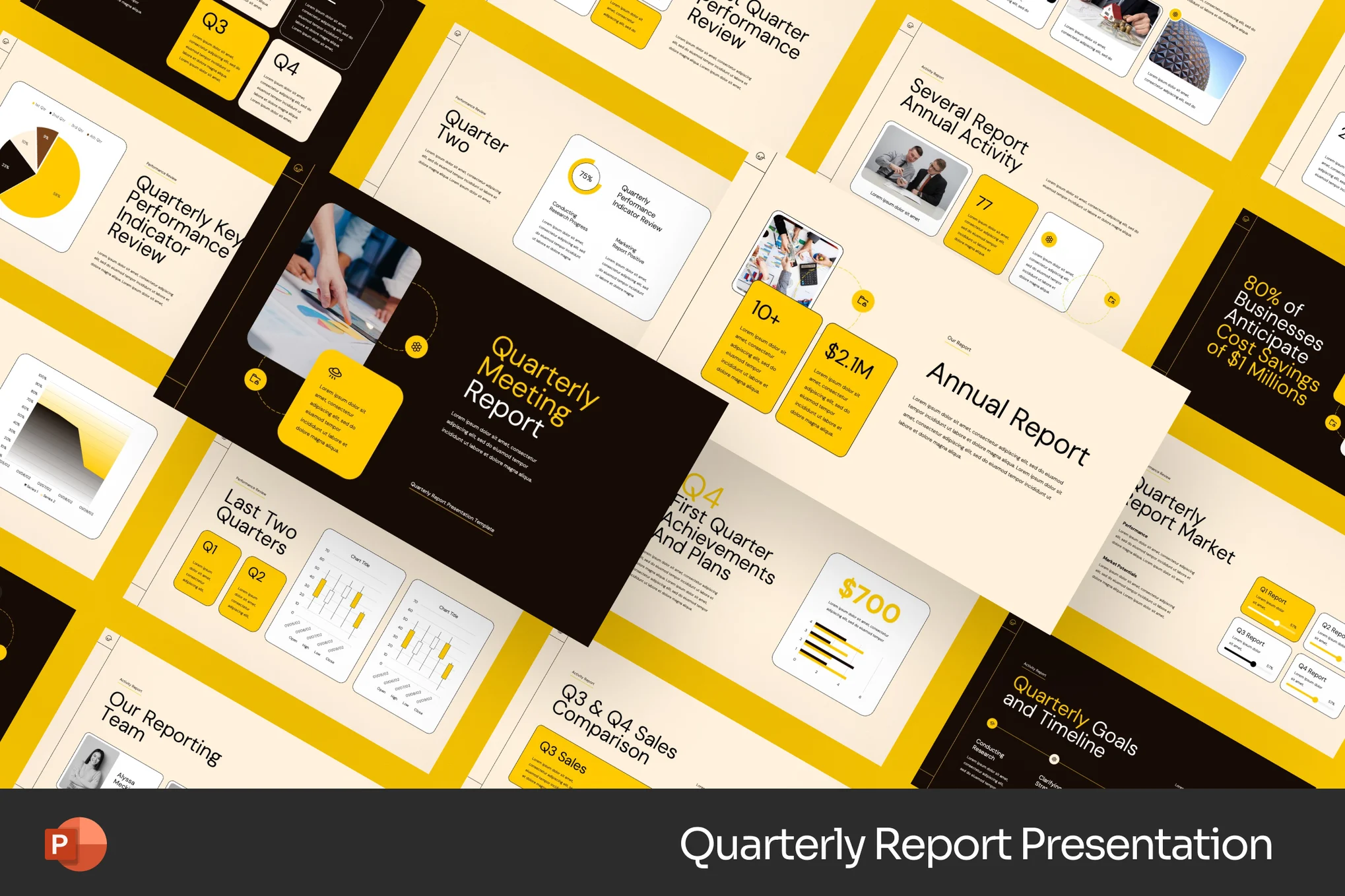 Quarterly Report PowerPoint Template