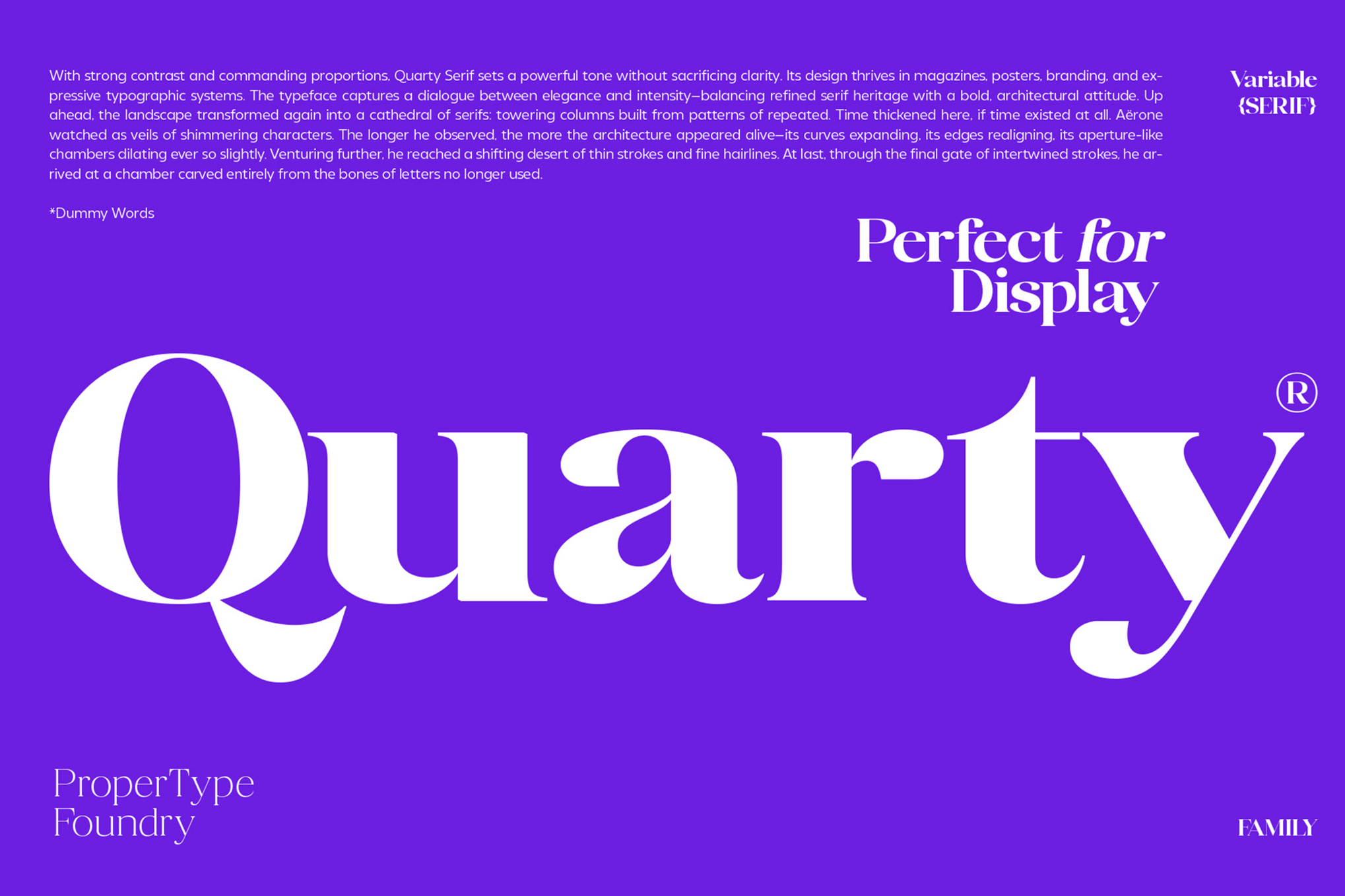 Quarty - Serif Small Text Font Family