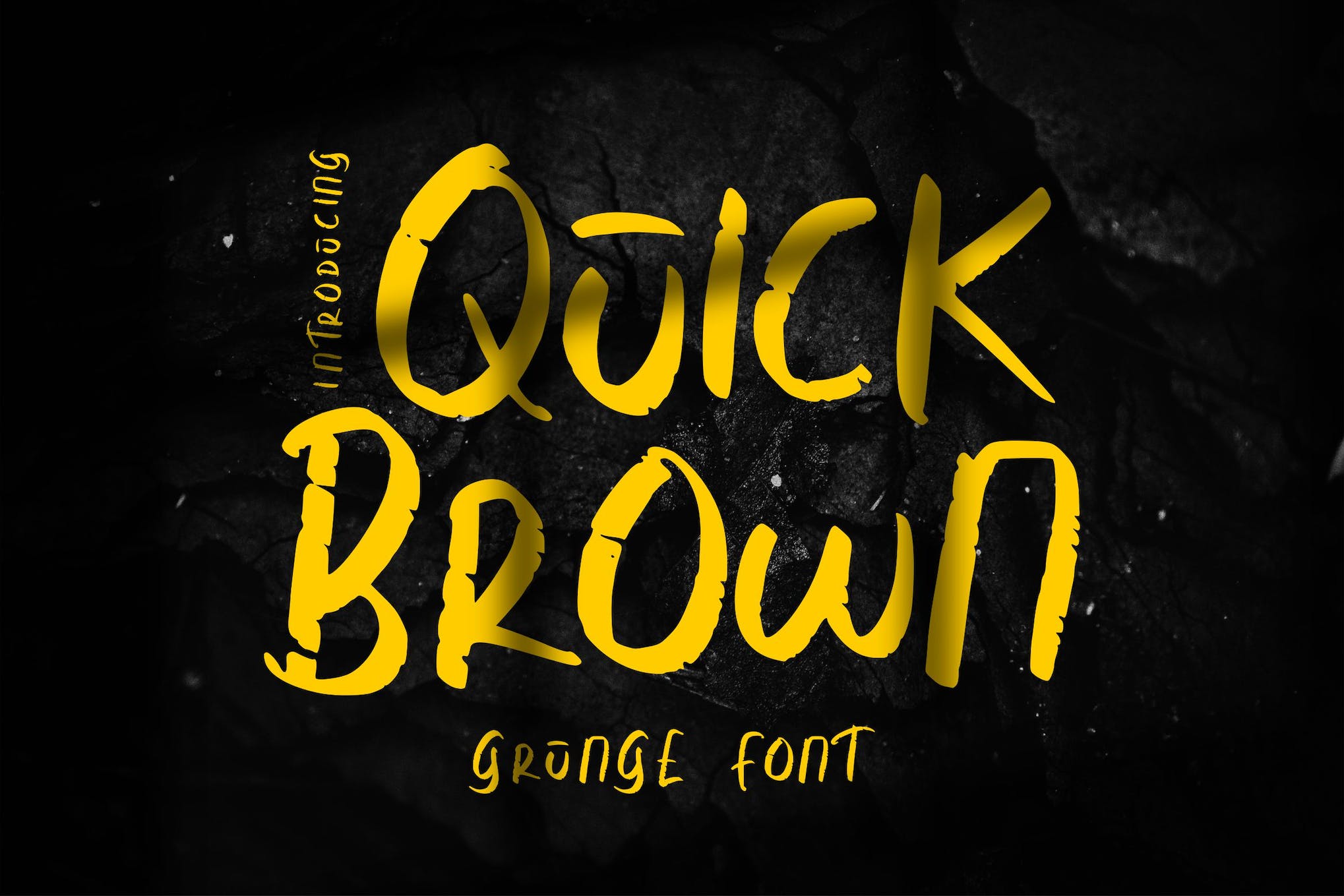 Quick Brown - Modern Grunge Font