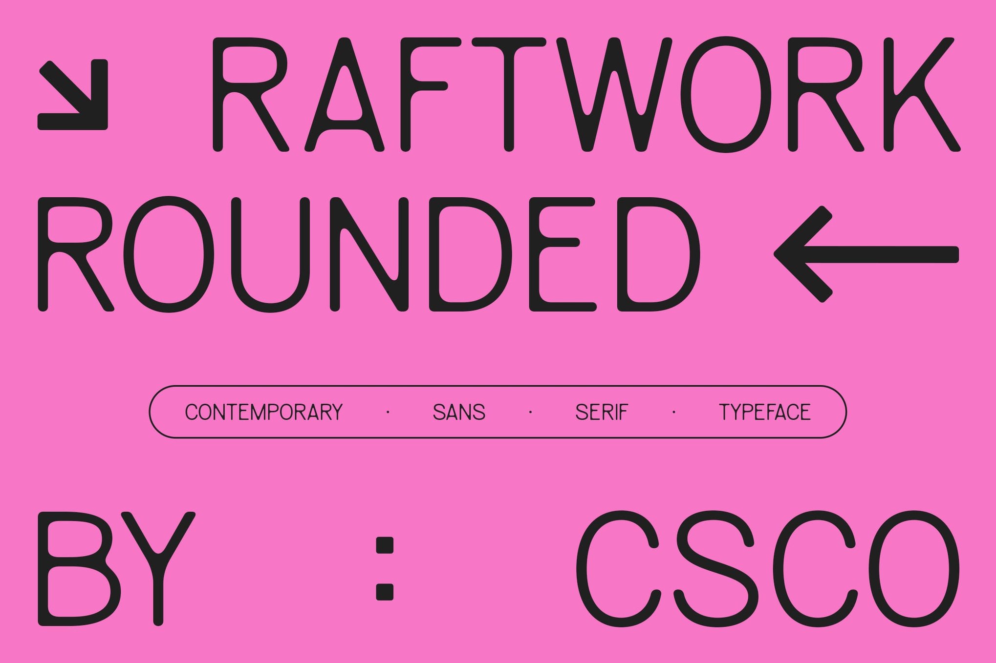 Raftwork Rounded - Font for Captions
