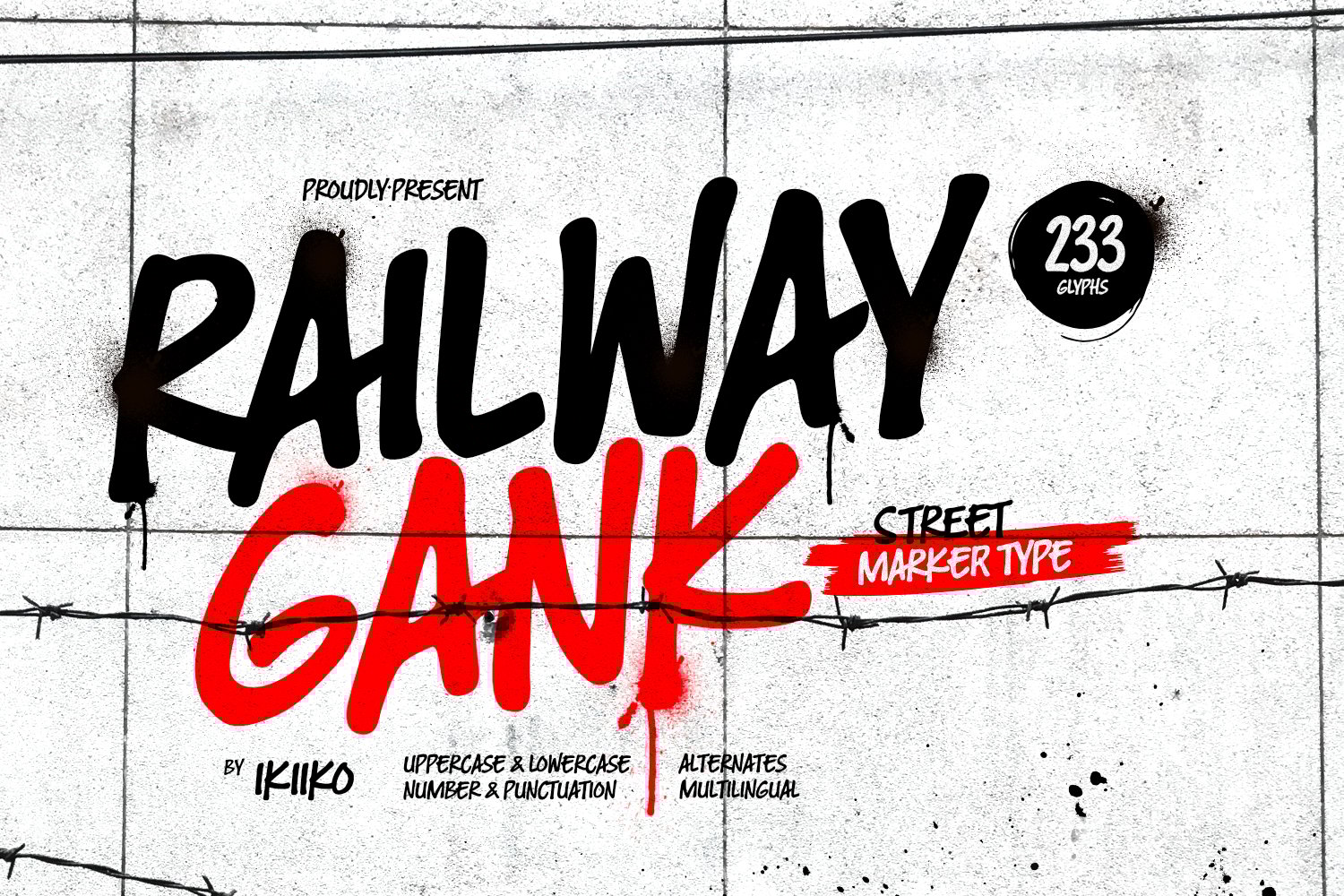 Railway Gank - Street Marker Font