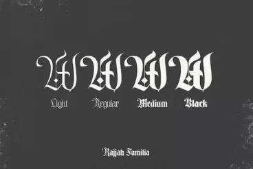 First alternate image for Rajjah Familia Blackletter Font Family