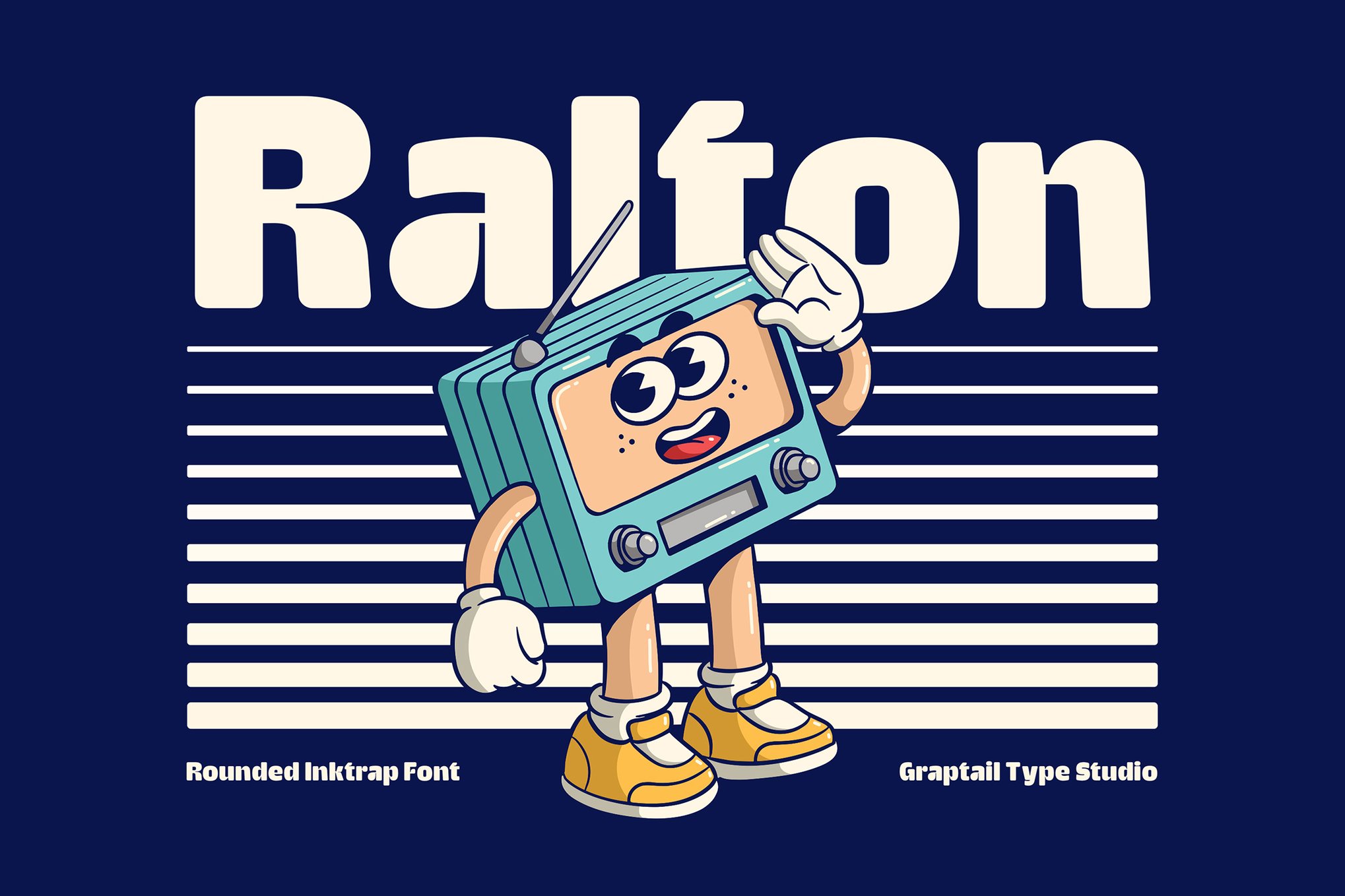Ralton - Rounded Inktrap Font