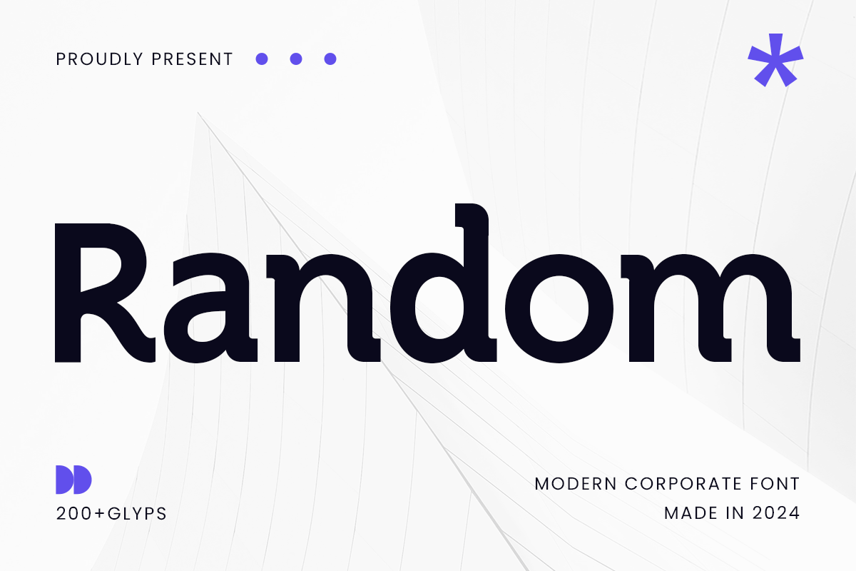 Random - Clean Trustworthy Font