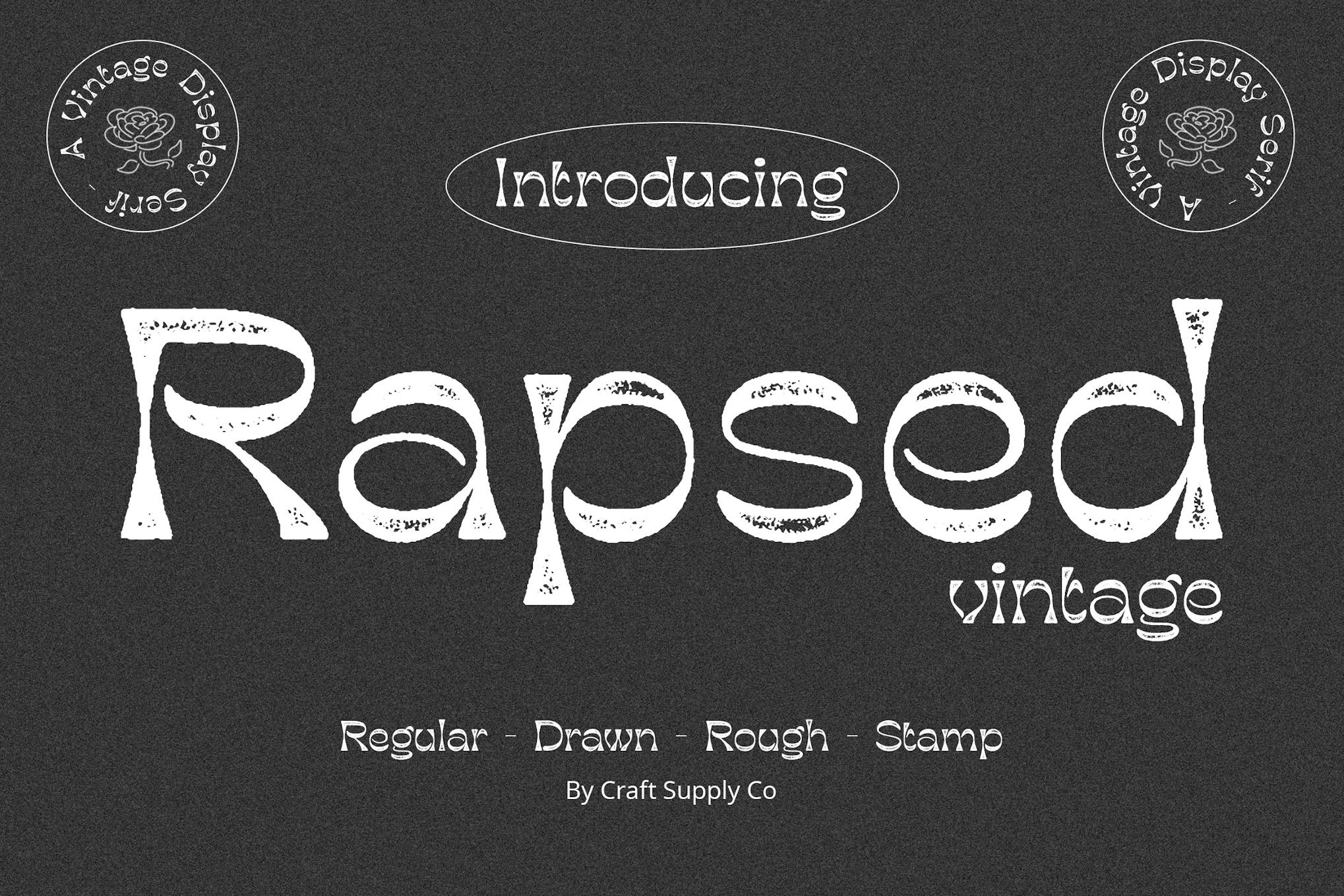 Rapsed - Stamp Distressed Font