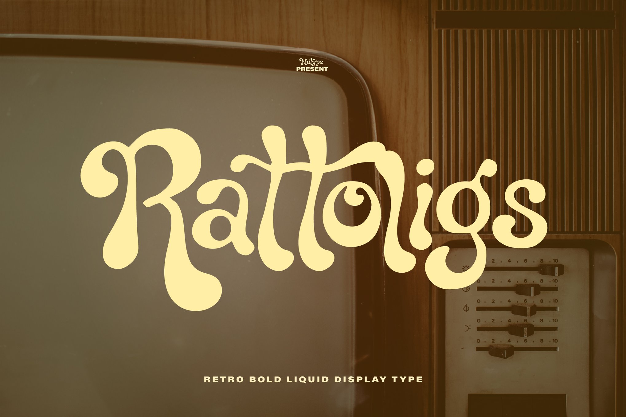 Rattoligs - Retro Wavy Font