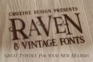 Second alternate image for Raven Vintage Comic Font Family