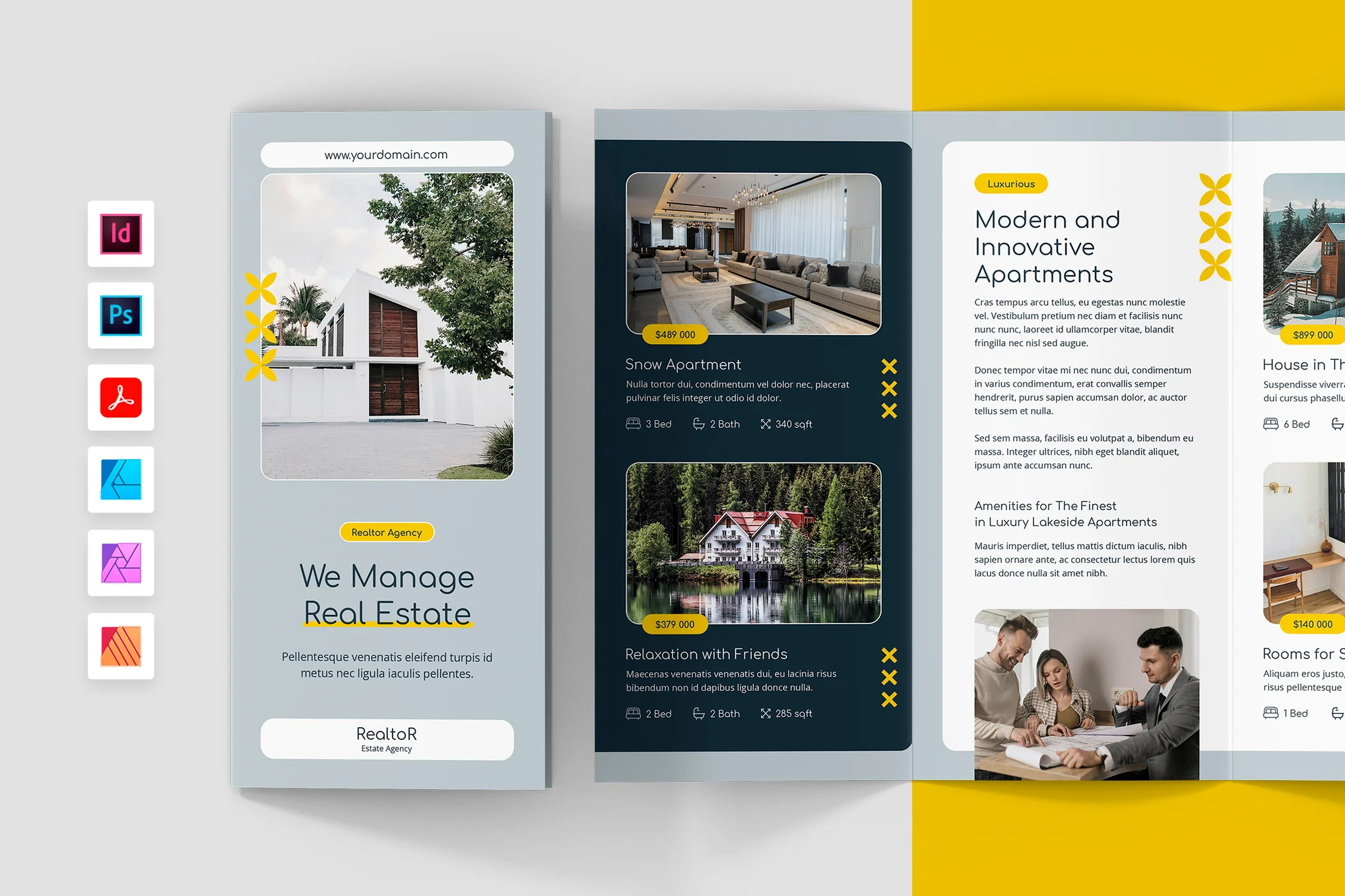 Real Estate Agency Brochure Tri-Fold Template