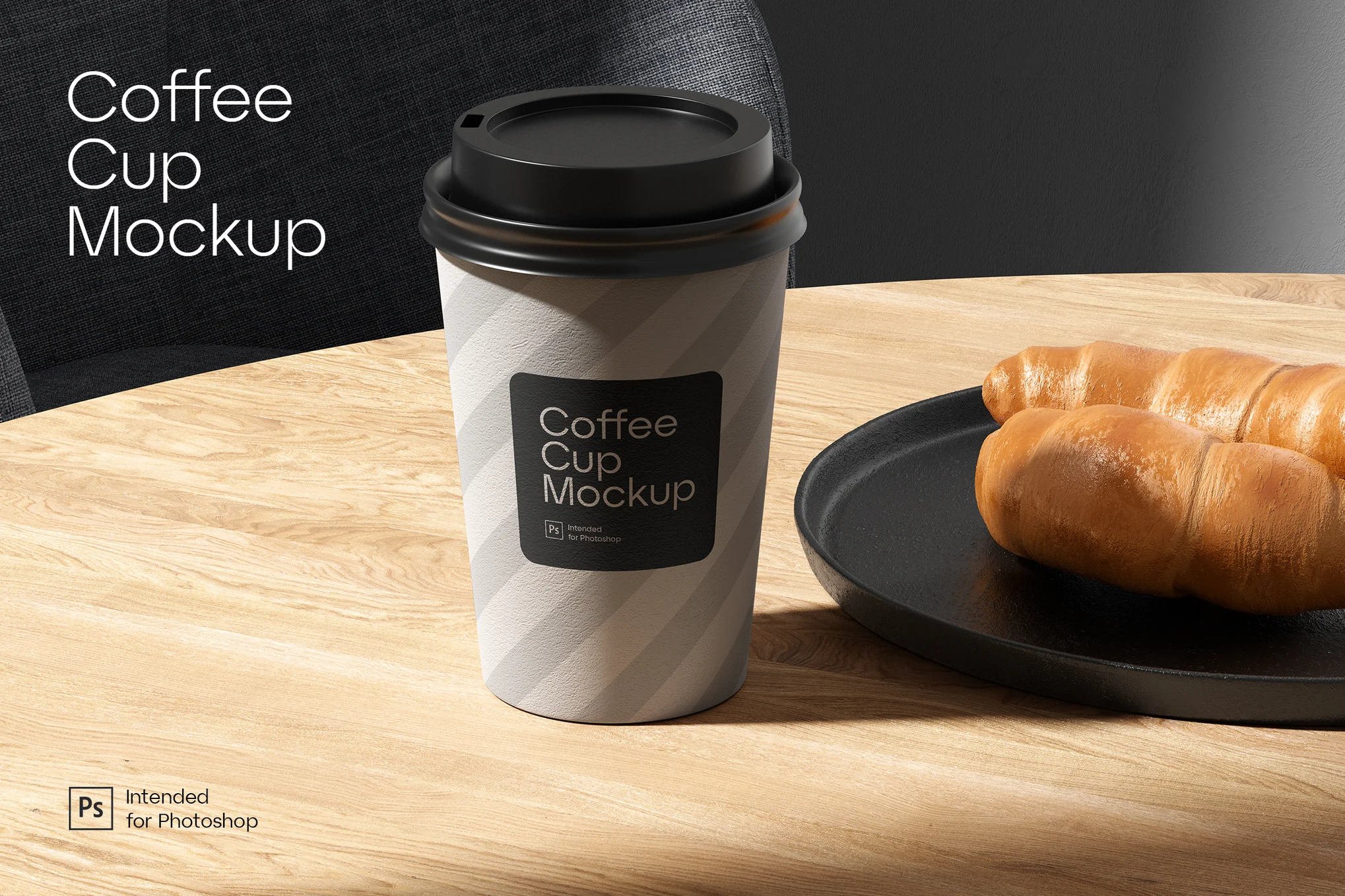 Realistic Coffee Cup Mockup Scene