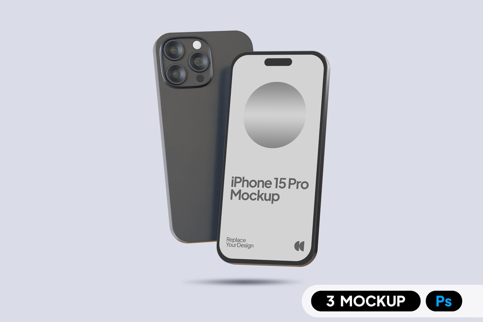 Realistic iPhone 15 Pro Mockups