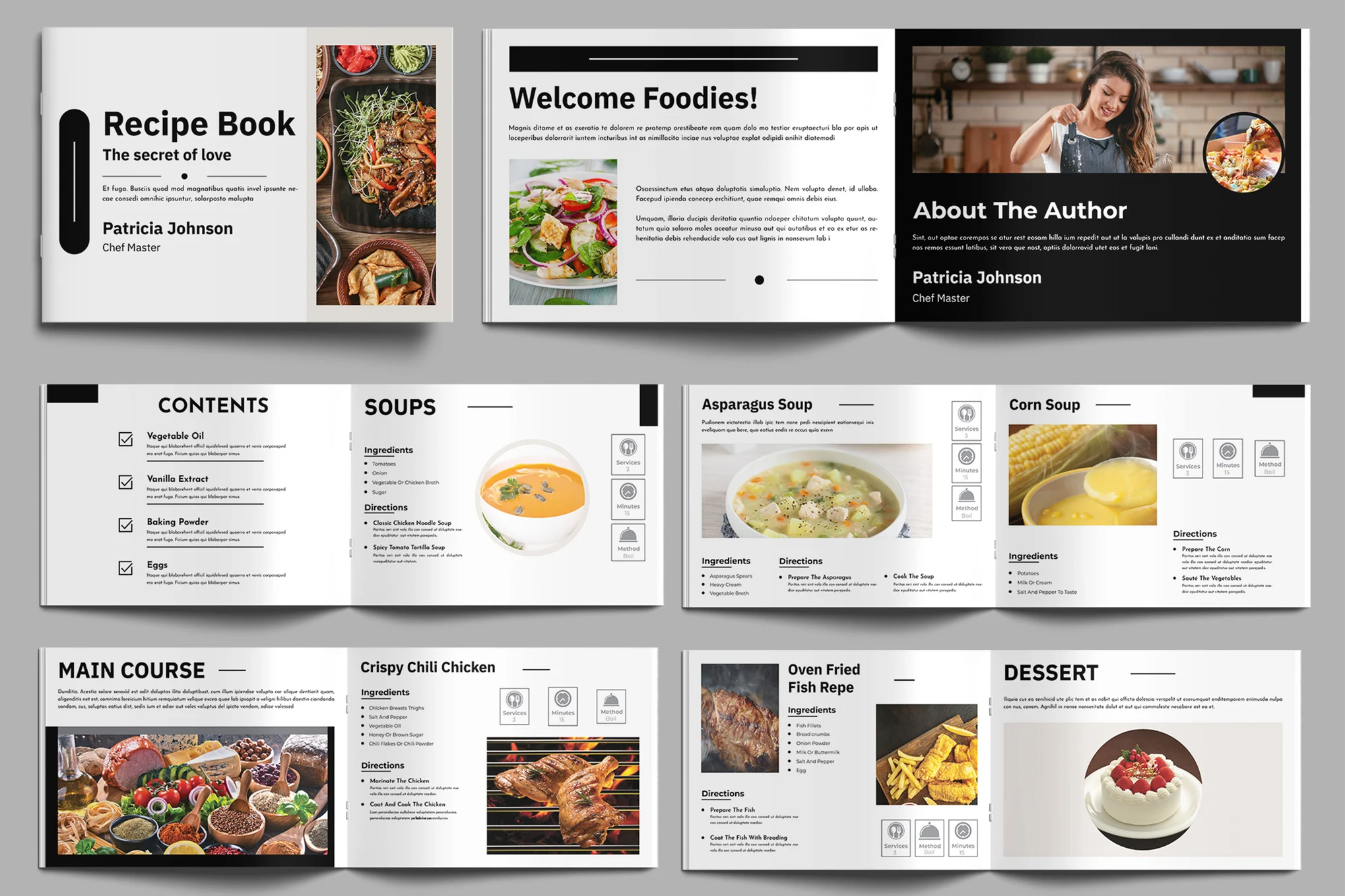 Recipe Book InDesign Magazine Template