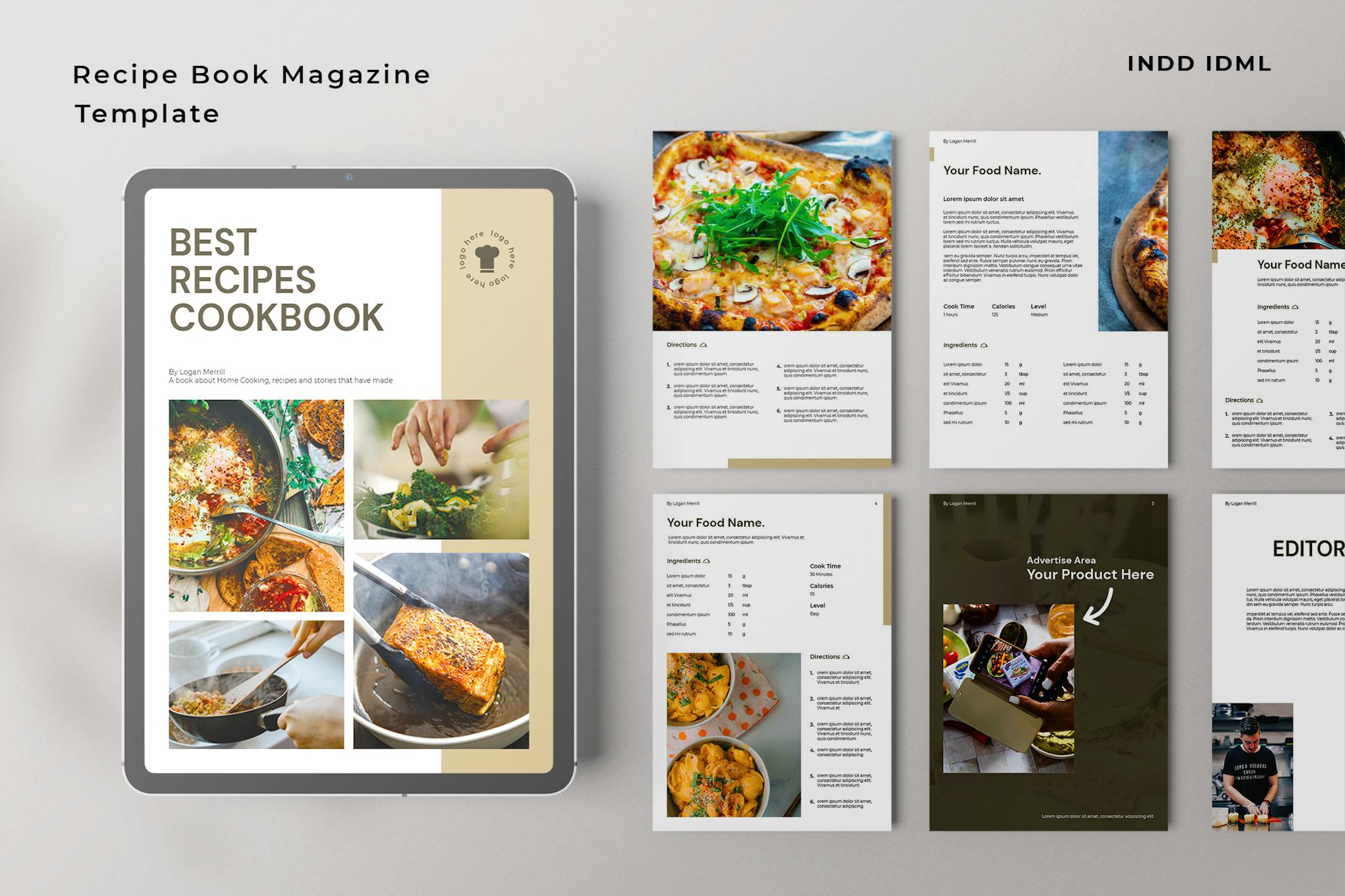 Recipes & Cook Book InDesign Template