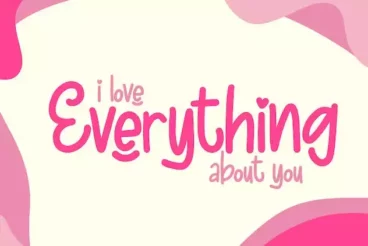 First alternate image for Relationship Curly Girly Font