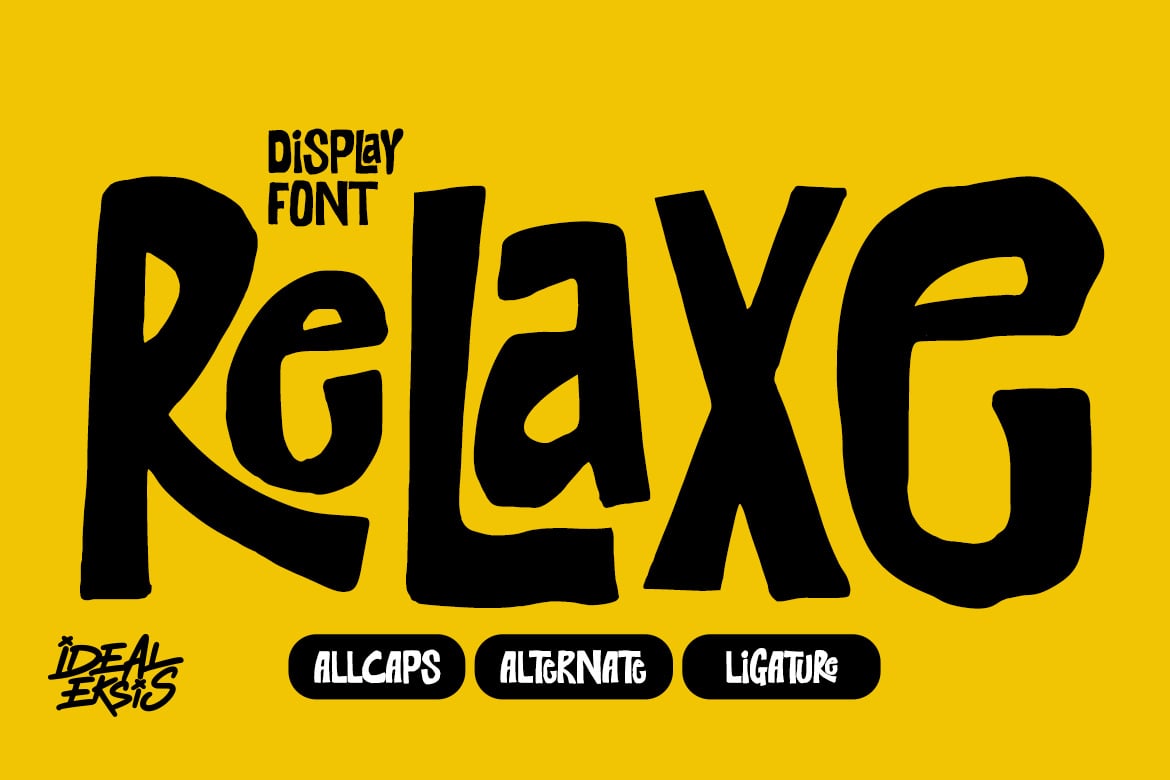 Relaxe - Creative All-Caps High-Contrast Font