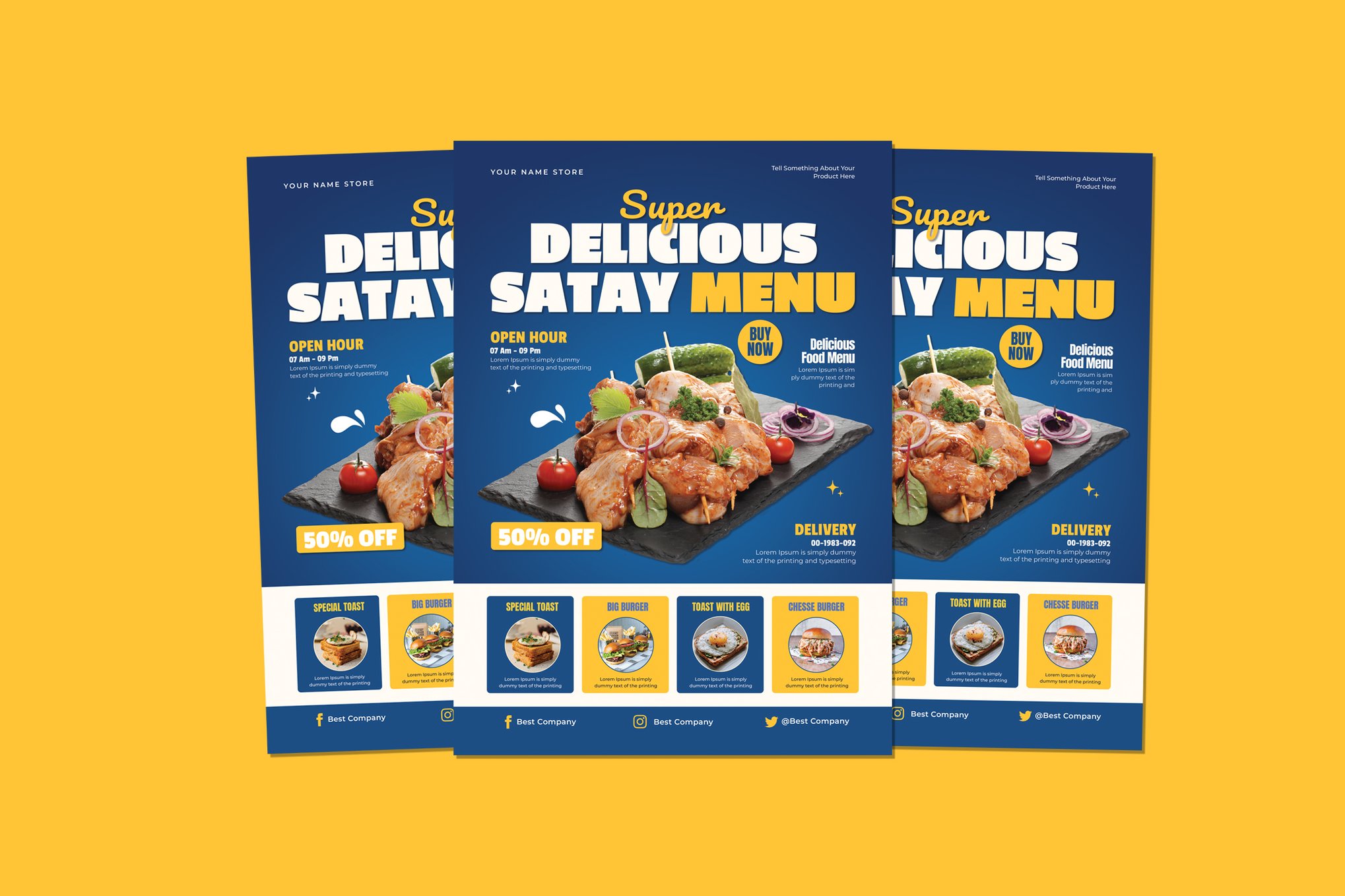 Restaurant Food Menu Flyer Template