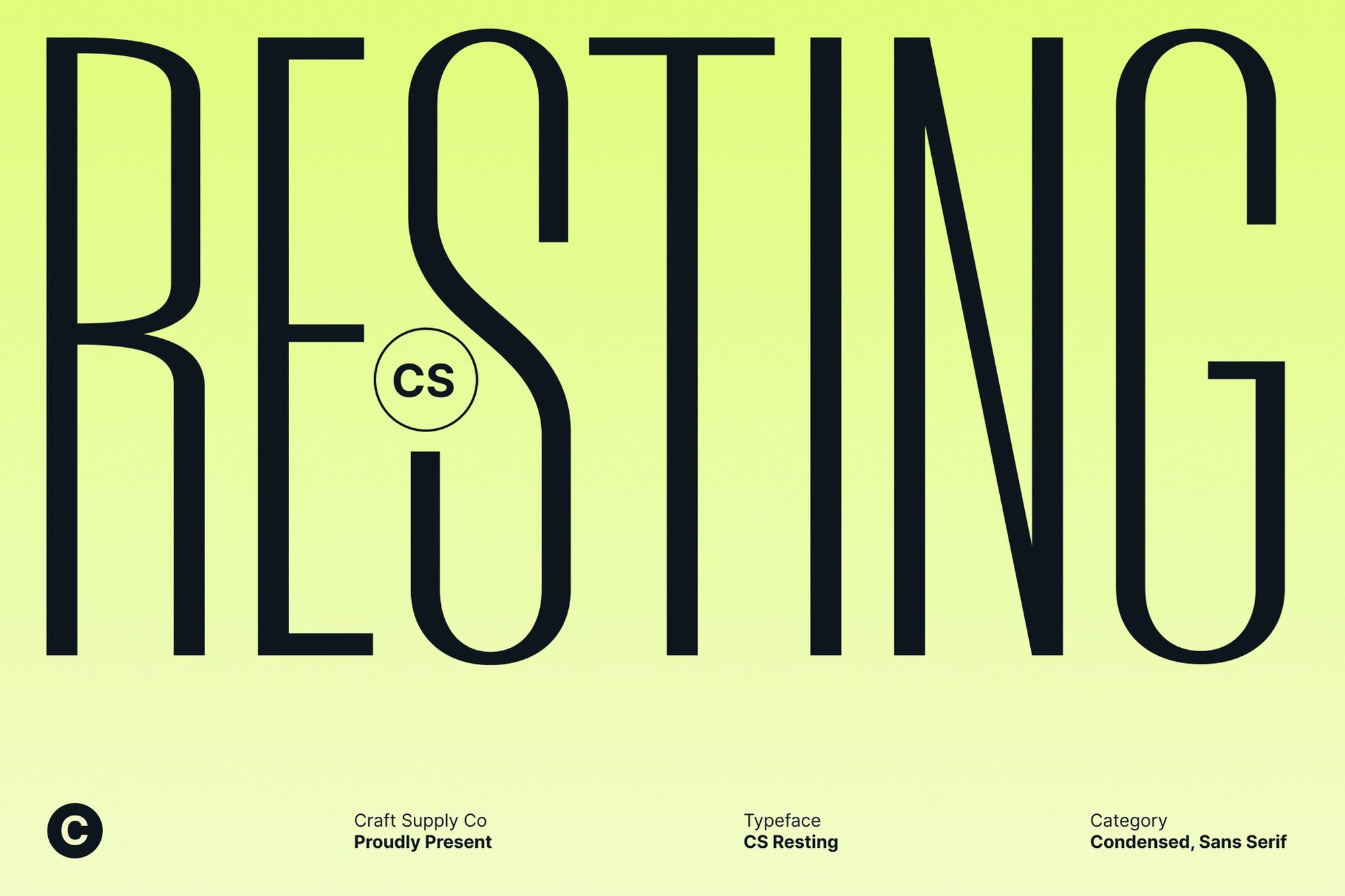 Resting - Modern Condensed Thin Font