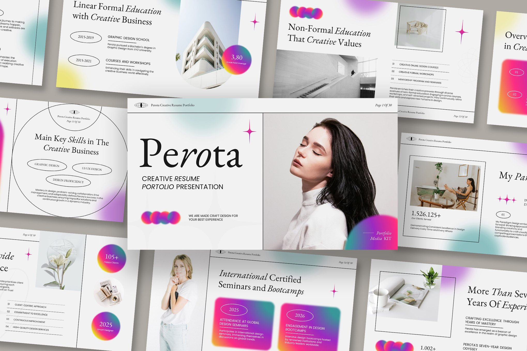 Resume & Portfolio Resume PowerPoint Template