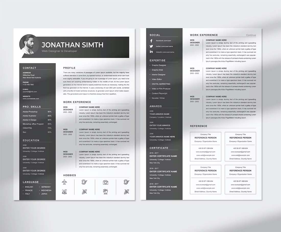 key skills design resume